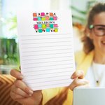 Personalized Cute Pencil Bow Notepad with Text Back to School Teacher's Day Appreciation Gift for Teachers