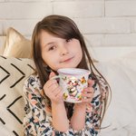 Personalized Wildflower Cute Animal Portable 12 oz Enamel Cup with Name Back to School Birthday Gift for Boys Girls