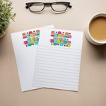 Personalized Cute Pencil Bow Notepad with Text Back to School Teacher's Day Appreciation Gift for Teachers