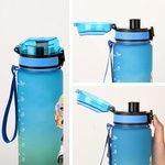 Personalised Cartoon Y2K Girl 32 oz Motivational Sport Water Bottle with Time Marker and Name Anniversary Birthday Gift for Girls Y2K Lovers