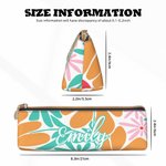 Personalized Danish Flower Pencil Case with Name Portable Stationery School Supply Back to School Gift for Kids Students