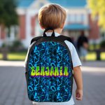 Personalised Colourful Graffiti Style Name Backpack Lunch Bag Pencil Case Set Back to School Birthday Gift for Boys Girls Students