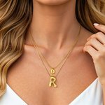 Collier personnalisé avec initiales en forme de ballons en 3D Bijoux délicats Cadeau d'anniversaire pour elle