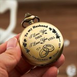 Personalized  I Love You Then I Love You Still Pocket Watch with Name and Title Birthday Anniversary Gift for Husband Boyfriend