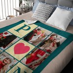 Personalisierte 6 Fotos Collage erste weiche Decke Home Decor Jahrestag Valentinstag Geburtstag Geschenk für Familie Paare