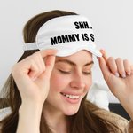 Maschera per il sonno in seta personalizzata con testo e astuccio, regalo di compleanno e anniversario per la fidanzata e la moglie.