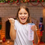 Personlig rosa Nøtteknekkeren eventyrkarakter isolert 20 oz tynn tumbler med navn og sugerør bursdag julegave til jenter