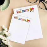 Personalized Cute Pencil Bow Notepad with Text Back to School Teacher's Day Appreciation Gift for Teachers