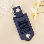 Personalised Drive Safe I Lorrying Love You Car Design Photo PU Leather Keychain with Engraved Name Birthday Anniversary Gift for Car Owners