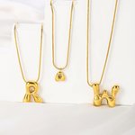 Collier personnalisé avec initiales en forme de ballons en 3D Bijoux délicats Cadeau d'anniversaire pour elle