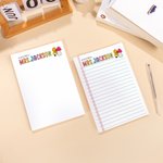 Personalized Cute Pencil Bow Notepad with Text Back to School Teacher's Day Appreciation Gift for Teachers