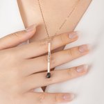 Personalised Matchstick Necklace with Engraved Text Enamel Jewellery Birthday Anniversary Party Gift for Women