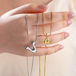 Collier personnalisé avec initiales en forme de ballons en 3D Bijoux délicats Cadeau d'anniversaire pour elle