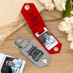 Personalised Drive Safe I Lorrying Love You Car Design Photo PU Leather Keychain with Engraved Name Birthday Anniversary Gift for Car Owners