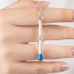 Personalised Matchstick Necklace with Engraved Text Enamel Jewellery Birthday Anniversary Party Gift for Women