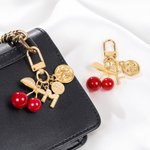 Personalisierte Initial Constellation Kirsche Schlüsselanhänger Tasche Zubehör Geburtstag Geschenk für Frauen Mädchen