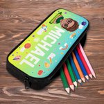 Gepersonaliseerde Multicolor Rainbow Boek Cartoon Karakter Rugzak Lunch Tas Pencil Case Set met Naam Terug naar School Verjaardagscadeau voor Jongens Meisjes