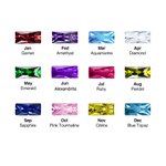 Personligt 1-6 Baguette Födelsestenar Dainty Armband Födelsedag Mors dag Present för kvinnor