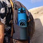 Personalized Basketball Football Sports 32 oz Motivational Sport Water Bottle with Time Marker and Name Game Day Birthday Gift for Ball Sports Lover