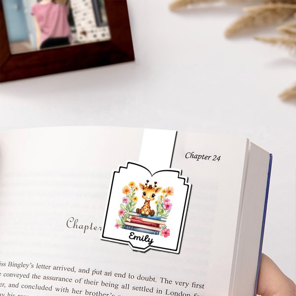 Personalized Cute Animal Magnetic Bookmark Clip with Name Reading Stationery Supplies Back to School Gift for Book Lovers Bookworms