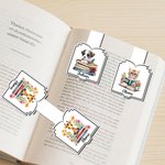 Gepersonaliseerde Schattige Dieren Magnetische Bladwijzer Clip met Naam Lezen Stationery Supplies Terug naar School Gift voor Book Lovers Bookworms