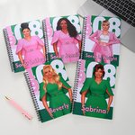 Personalisierte 1908 Mode Sorority Sisters A5 Spirale Notebook mit Namen Aufnahme Zubehör Geburtstag Sorority Gründertag Geschenk für Schwestern Freunde