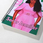 Personalisierte 1908 Mode Sorority Sisters A5 Spirale Notebook mit Namen Aufnahme Zubehör Geburtstag Sorority Gründertag Geschenk für Schwestern Freunde