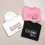 Personalised 5 Photos Collage Dance Mom Cheer T-shirt Sweatshirt Hoodie with Title Birthday Team Gift for Dance Lover Women