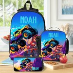 Personalised Cartoon Dinosaur Fantasy Unicorn Backpack Lunch Bag Pencil Case Set with Name Back to School Birthday Gift for Boys Girls