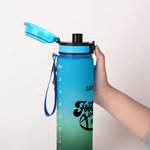 Personalized Basketball Football Sports 32 oz Motivational Sport Water Bottle with Time Marker and Name Game Day Birthday Gift for Ball Sports Lover