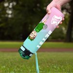 Personalized Cheerleading Girl Motivational Sports Water Bottle with Name and Time Marker Birthday Sports Game Day Gift for Cheerleader