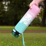 Personalized Basketball Football Sports 32 oz Motivational Sport Water Bottle with Time Marker and Name Game Day Birthday Gift for Ball Sports Lover