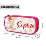 Personalisiertes Cartoon Figur Federmäppchen mit Namen Reißverschluss zwei Fächern Schulbedarf Geburtstag Schulanfang Geschenk für Jungen Mädchen