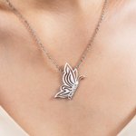 Personalised Butterfly Necklace with Name Dainty Jewellery Birthday Anniversary Gift for Women