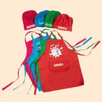 Personalised Cute Animal Fantasy Unicorn Adjustable Kid Apron Chef Hat Set with Name Cooking Handcraft Activities Birthday Holiday Gift for Kids