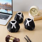 Porte-stylos impression 3D personnalisé avec nom - Style robe d'avocat - Décoration de bureau Cadeau d'anniversaire pour avocats