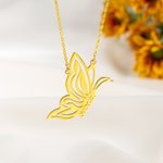 Personalised Butterfly Necklace with Name Dainty Jewellery Birthday Anniversary Gift for Women
