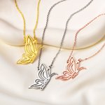 Personalised Butterfly Necklace with Name Dainty Jewellery Birthday Anniversary Gift for Women