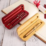 Personalized Engraved Graduation Cap Initial Wooden Ballpoint Pen and Case Set with Name School Name and Year Graduation Gift for Graduates