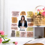 Spersonalizowana tablica akrylowa ze zdjęciem chrześcijańskiej Biblii Urodziny Ukończenie studiów Podziękowanie Prezent dla chrześcijan