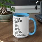 Personlig, morsomt vokabulardesign keramisk kaffekrus med navn Daglig bruk Bursdagsgave til kollega og venn