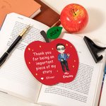 Personalisierte Cartoon Lehrer Apfel hölzerne Ornament mit Jahr und Name Teachers 'Day Anerkennung Geschenk für Lehrer