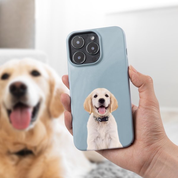 Personlig akvarell 1-3 kjæledyrfoto TPU-telefonveske for iPhone Samsung med navn flerfarget tilgjengelig bursdagsgave til hunde- og katteelskere