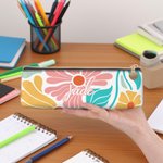Trousse à Crayons Personnalisée avec Nom Style Floral Danois Fournitures de Bureau Cadeau Rentrée Scolaire pour Enfant Étudiant