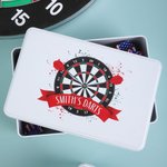 Personalisierte Dartscheibe Sprühfarbe Darts Zubehör Organizer mit Text Geburtstagsgeschenk für Dartspieler