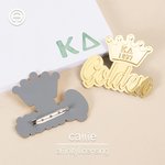 Personalized Star Crown Sorority Greek Letter Badge with Chapter and Year 25 Silver 50 Gold Anniversary Gift for Sorors | Callie × Affinity Licensing