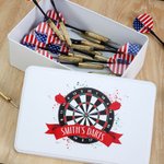 Personalisierte Dartscheibe Sprühfarbe Darts Zubehör Organizer mit Text Geburtstagsgeschenk für Dartspieler