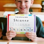 Personalised Rainbow Handwriting Write Name Tracing Board Laminated Starter Pack Home Learning Teaching Tool Gift for Boys Girls