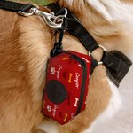 Personalised Dog Paw Prints Bone Heart Multicolour Poop Bag Holder with Pet Name Outdoor Activities Birthday Gift for Pet Owner