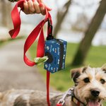 Personalised Dog Paw Prints Bone Heart Multicolour Poop Bag Holder with Pet Name Outdoor Activities Birthday Gift for Pet Owner